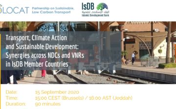 Webinar on Transport, Climate Action and Sustainable Development: Synergies across NDCs and VNRs in IsDB Member Countries