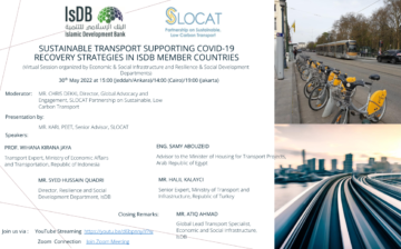 Sustainable transport supporting COVID-19 recovery strategies in IsDB