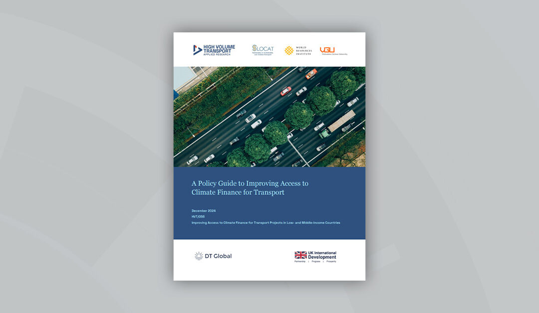 A Policy Guide to Improving Access to Climate Finance for Transport