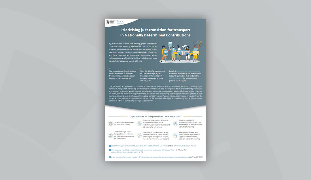 Prioritising Just Transition for Transport in Nationally Determined Contributions